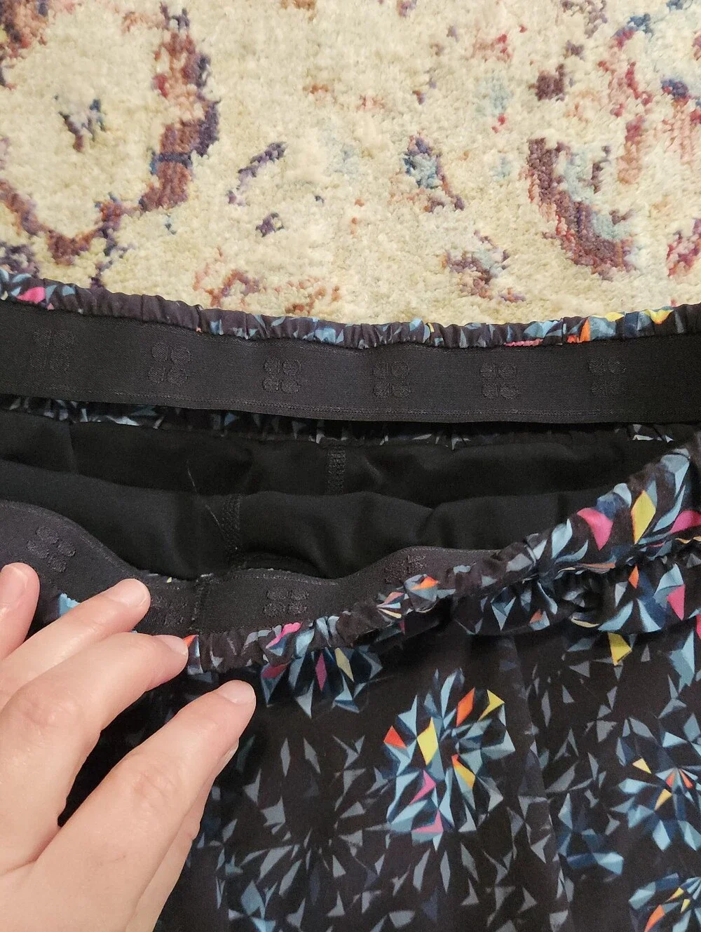 Sweaty Betty Running Shorts Black Kaleidescope Womens Size Medium